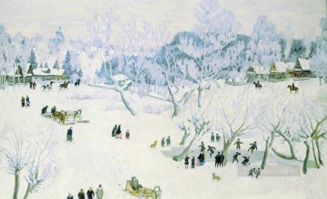 Paisajes Painting - invierno mágico ligachevo 1912 Konstantin Yuon paisaje nevado